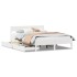 Estructura de cama sin colchón madera de pino blanco 135x190