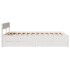 Estructura de cama sin colchón madera de pino blanco 135x190