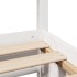 Estructura de cama sin colchón madera de pino blanco 135x190