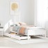 Estructura de cama sin colchón madera maciza blanca 90x190