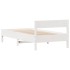 Estructura de cama sin colchón madera maciza blanca 90x190