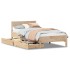 Estructura de cama sin colchón madera maciza pino 75x190