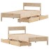 Estructura de cama sin colchón madera maciza pino 75x190
