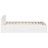 Estructura de cama sin colchón madera maciza blanca 200x200