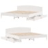 Estructura de cama sin colchón madera maciza blanca 200x200