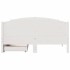 Estructura de cama sin colchón madera de pino blanca 150x200