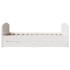 Estructura de cama sin colchón madera de pino blanca 150x200