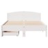 Estructura de cama sin colchón madera de pino blanca 140x200