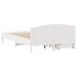 Estructura de cama sin colchón madera de pino blanca 140x200