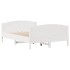 Estructura de cama sin colchón madera de pino blanca 120x200