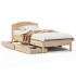 Estructura de cama sin colchón madera maciza de pino 100x200