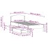 Estructura de cama sin colchón madera maciza de pino 100x200