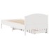 Estructura de cama sin colchón madera maciza blanca 90x190