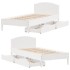 Estructura de cama sin colchón madera maciza blanca 90x190