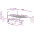 Estructura de cama sin colchón madera maciza blanca 90x190