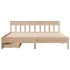 Estructura de cama sin colchón madera maciza de pino 200x200