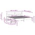 Estructura de cama sin colchón madera maciza de pino 200x200