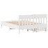 Estructura de cama sin colchón madera maciza de pino 160x200