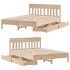 Estructura de cama sin colchón madera de pino blanco 150x200