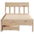Estructura de cama sin colchón madera maciza de pino 90x200