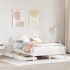 Estructura de cama sin colchón madera de pino blanco 135x190