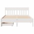 Estructura de cama sin colchón madera de pino blanco 135x190