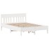 Estructura de cama sin colchón madera de pino blanco 135x190