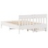 Estructura de cama sin colchón madera de pino blanco 135x190