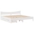 Estructura de cama con cajones madera maciza de pino 200x200