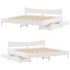 Estructura de cama con cajones madera maciza de pino 200x200