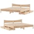 Estructura de cama con cajones madera maciza de pino 180x200