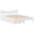 Estructura de cama con cajones madera pino blanco 120x190