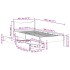 Estructura de cama con cajones madera maciza pino 90x190