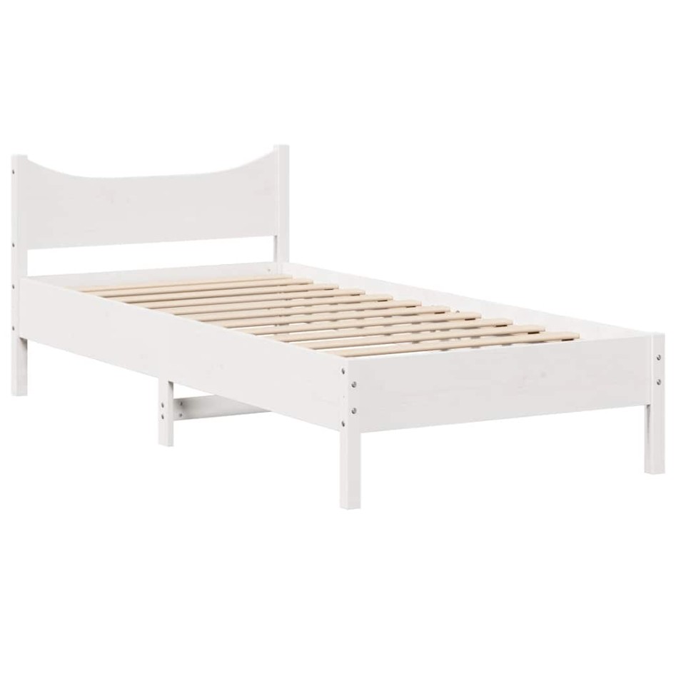 Estructura cama con cajones madera maciza pino blanco 75x190