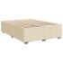 Cama box spring con colchón tela color crema 160x200