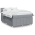 Cama box spring con colchón tela gris claro 160x200