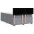 Cama box spring con colchón tela gris claro 160x200