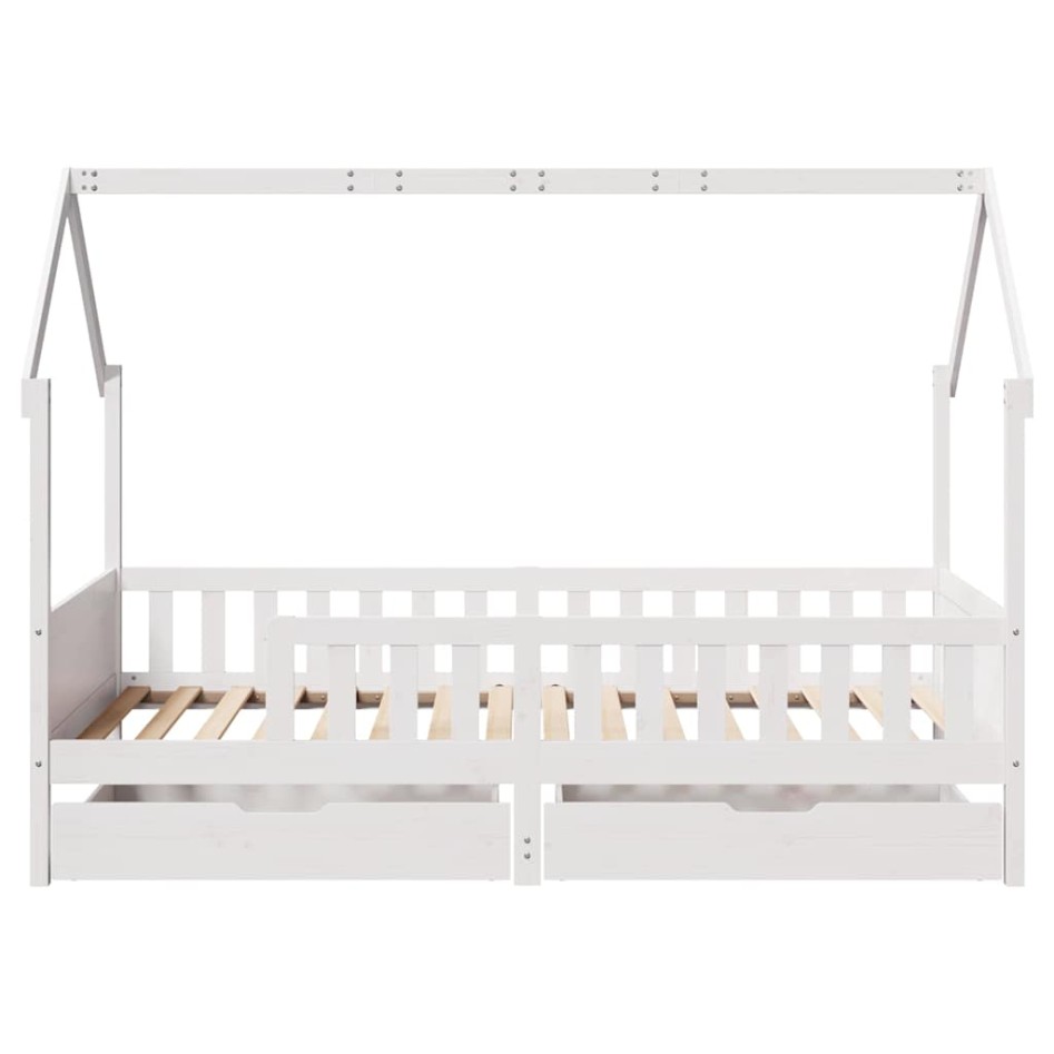 Estructura de cama para niños con cajones madera pino 80x200