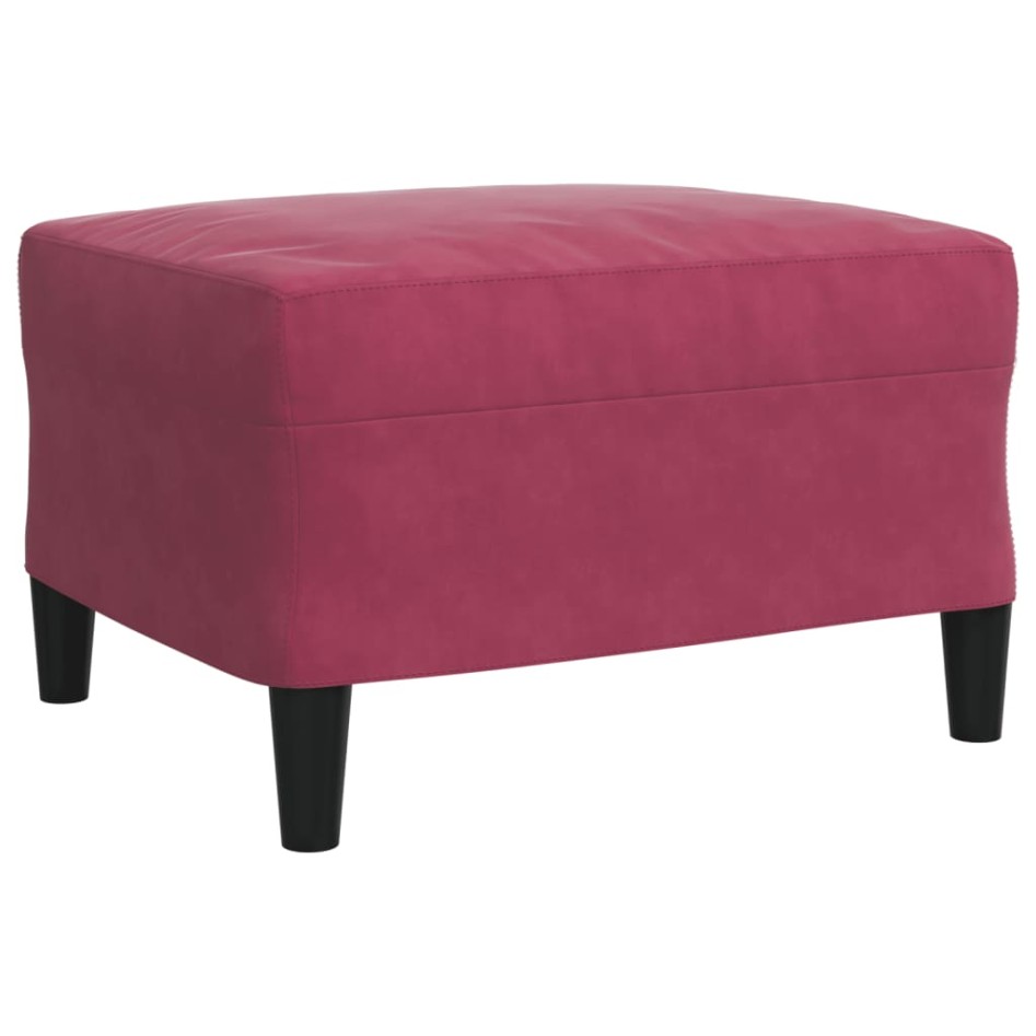 Juego de sofás con cojines 3 piezas terciopelo rojo