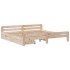 Estructura de cama sin colchón madera maciza de pino 200x200