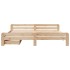 Estructura de cama sin colchón madera maciza de pino 200x200