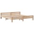 Estructura de cama sin colchón madera maciza de pino 200x200