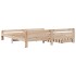Estructura de cama sin colchón madera maciza de pino 200x200