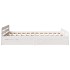 Estructura de cama sin colchón madera de pino blanca 140x200