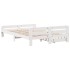 Estructura de cama sin colchón madera de pino blanca 140x200