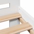 Estructura de cama sin colchón madera de pino blanca 140x200