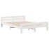 Estructura de cama sin colchón madera de pino blanca 140x190
