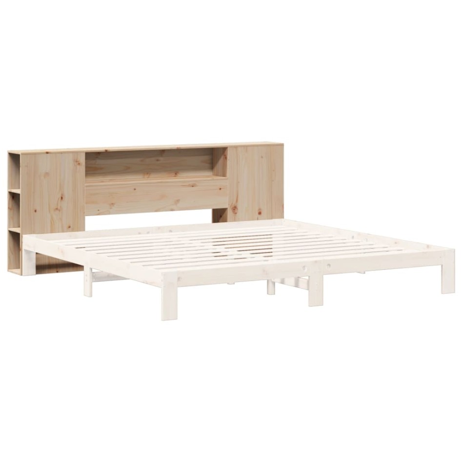 Cabecero de cama con almacenaje madera maciza de pino 180