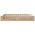 Estructura de cama sin colchón madera de pino blanca 140x200