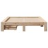 Estructura de cama sin colchón madera maciza de pino 140x190
